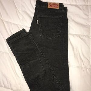 Levi’s 710 Super Skinny Corduroys in Dark Grey
